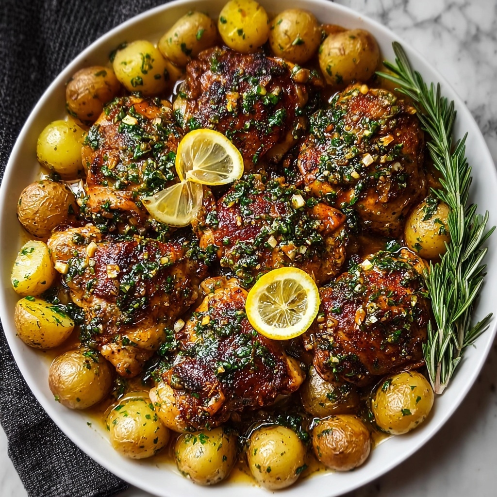 Garlic Butter Chicken and Potatoes Skillet Recipe - Recipe Image