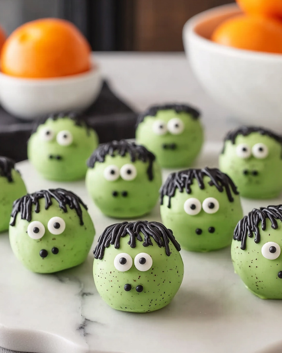 Fun and Easy Frankenstein Oreo Balls Recipe for Halloween Recipe - Recipe Image