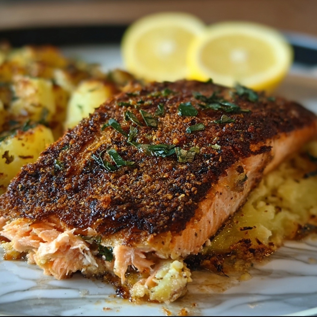 Potato-Crusted Salmon: A Crispy and Elegant Dinner Recipe - Recipe Image
