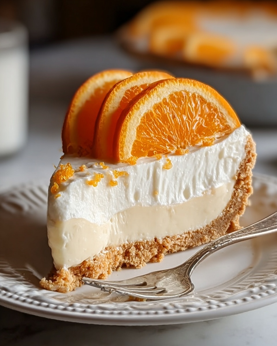 No-Bake Orange Creamsicle Cheesecake Recipe - Recipe Image