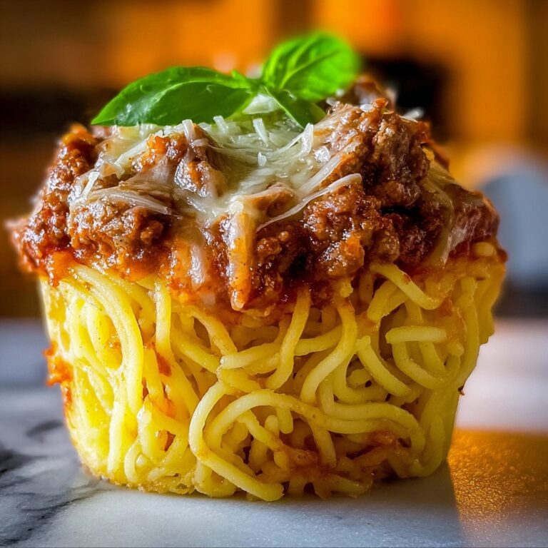 Bolognese Spaghetti Bake Muffin Cups Recipe