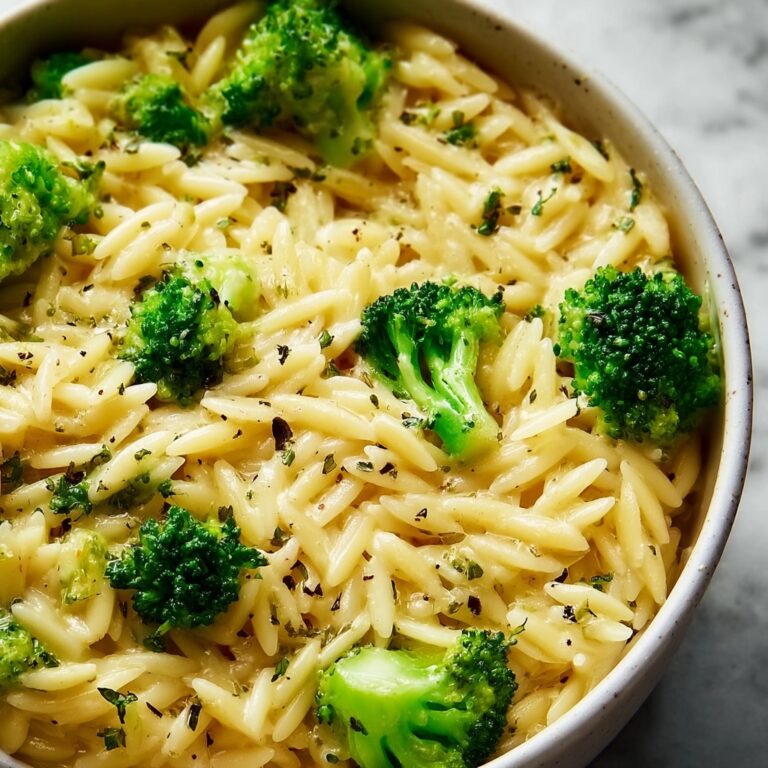 Broccoli Cheese Orzo Recipe