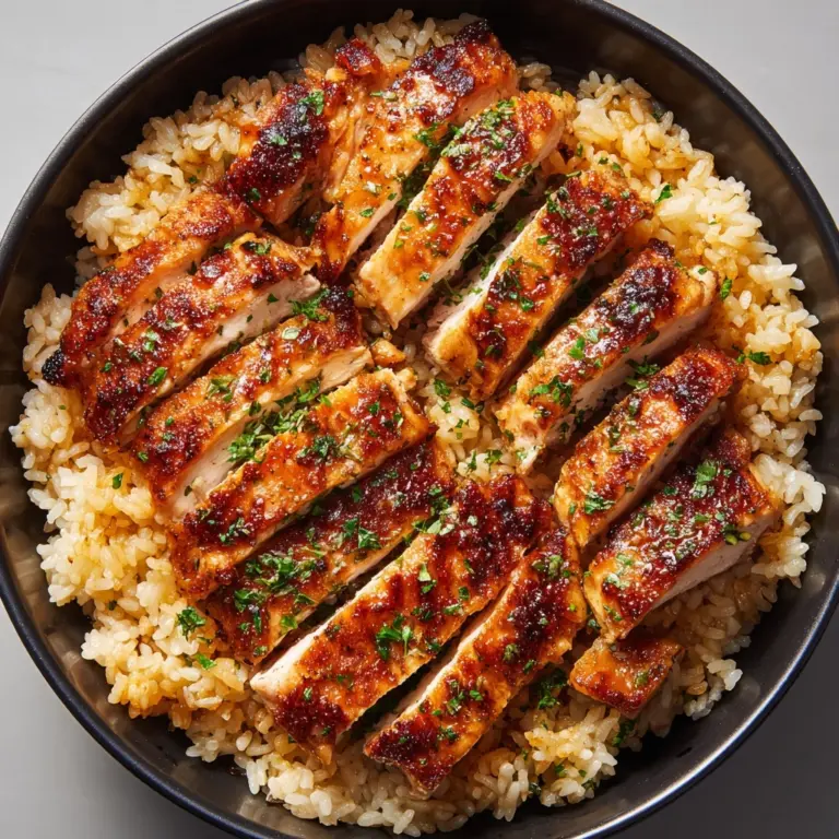 Garlic Butter Chicken with Parmesan Rice Recipe