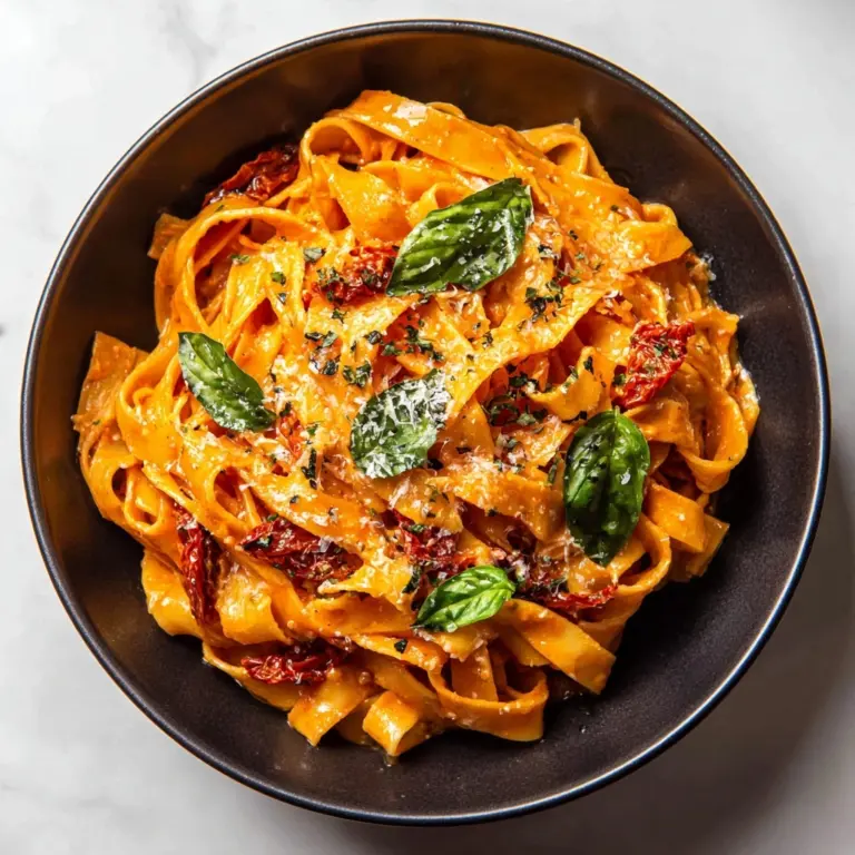 Creamy Sun-Dried Tomato Fettuccine Recipe