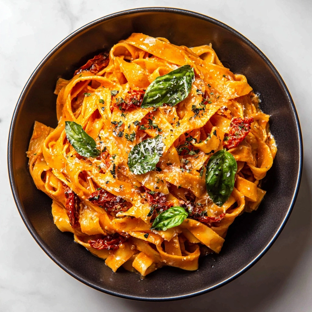 Creamy Sun-Dried Tomato Fettuccine Recipe - Recipe Image