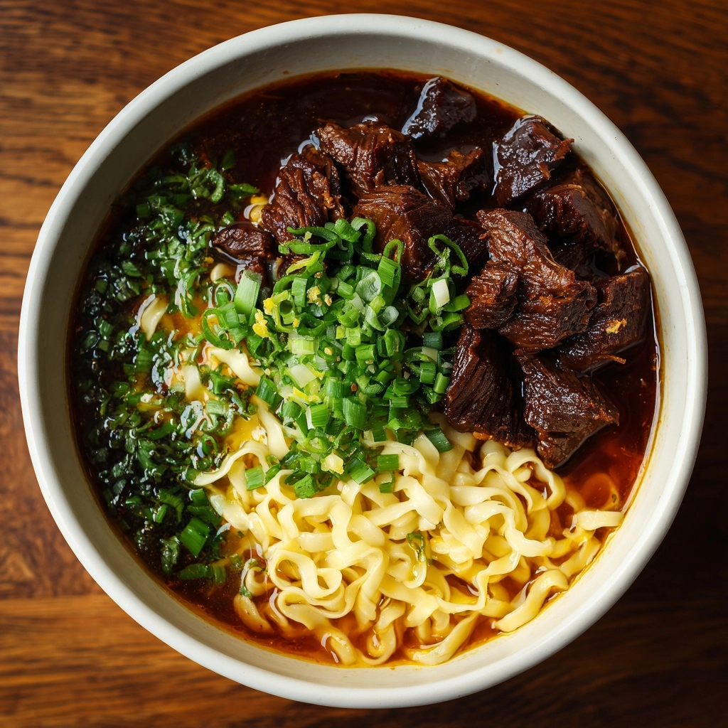 Niu Rou Mian: Taiwanese Beef Noodle Soup Recipe - Recipe Image