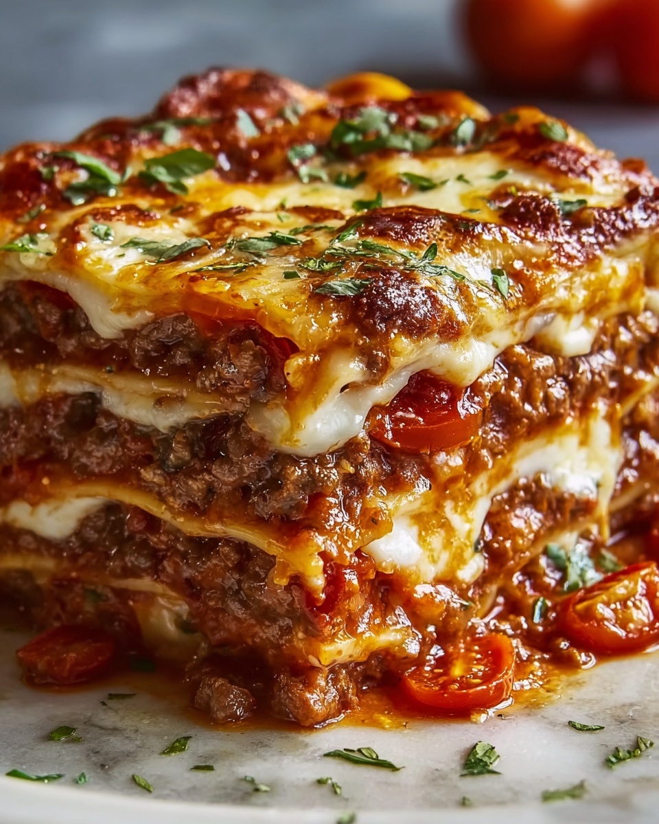 Ultimate Cheesy Pizza Burger Bake Recipe - Recipe Image
