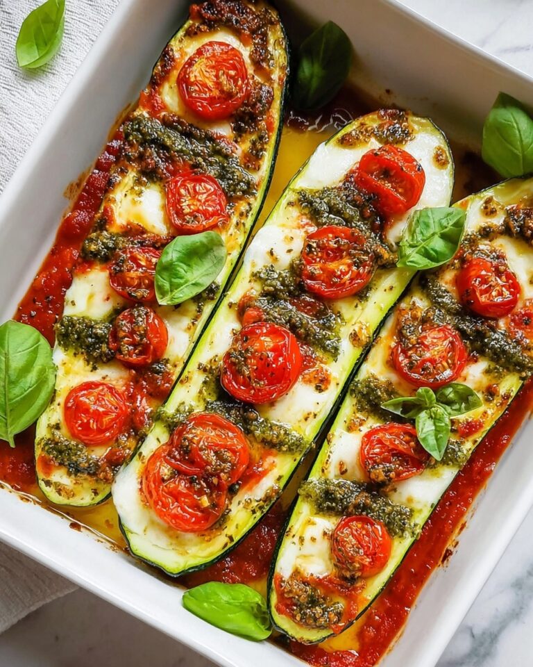 Caprese Stuffed Zucchini Boats Recipe