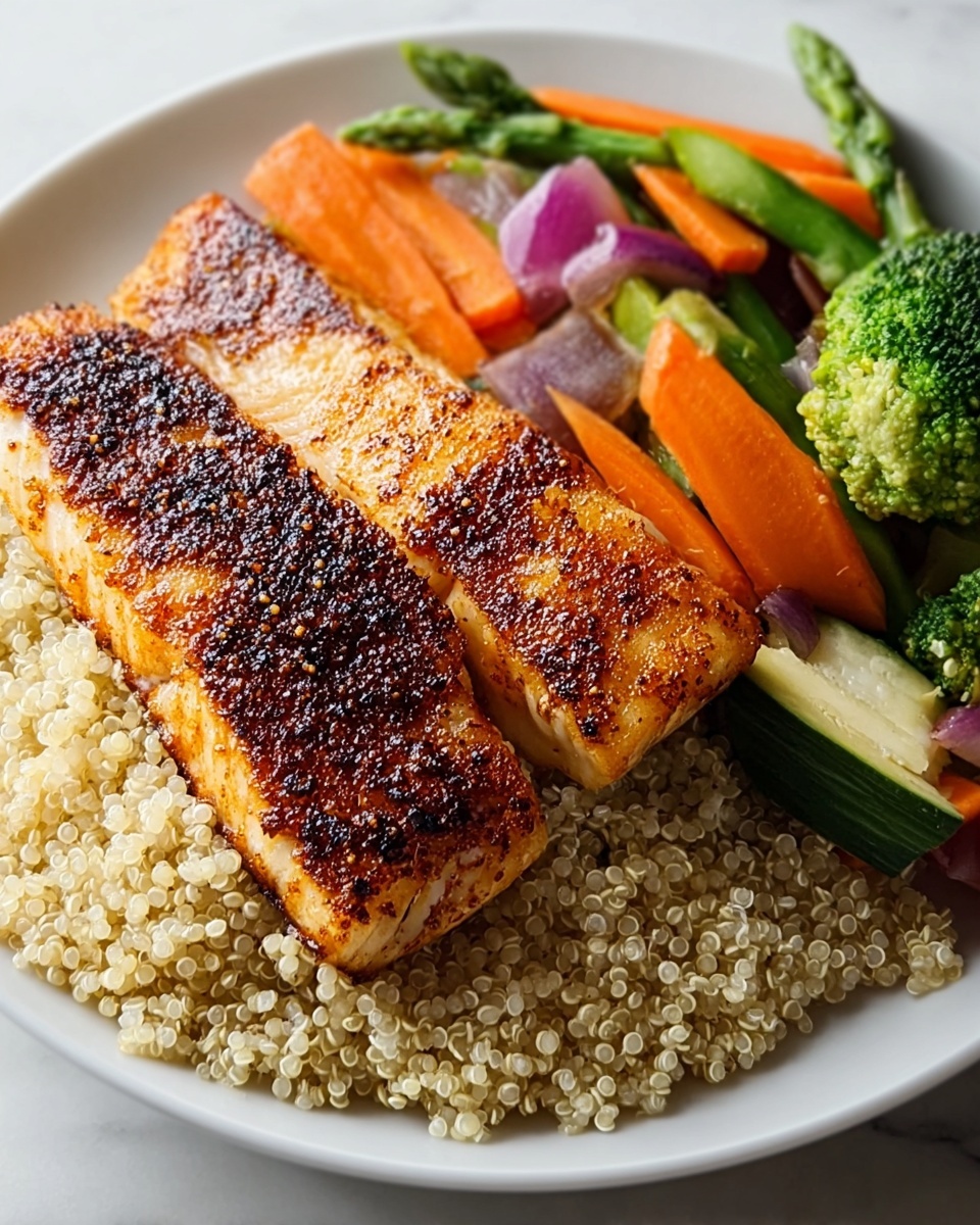 Seared Fish with Quinoa and Veggies Recipe - Recipe Image