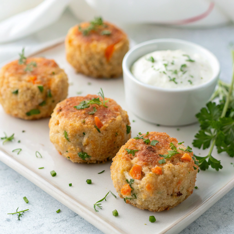 Salmon Croquettes with Greek Yogurt Dipping Sauce Recipe