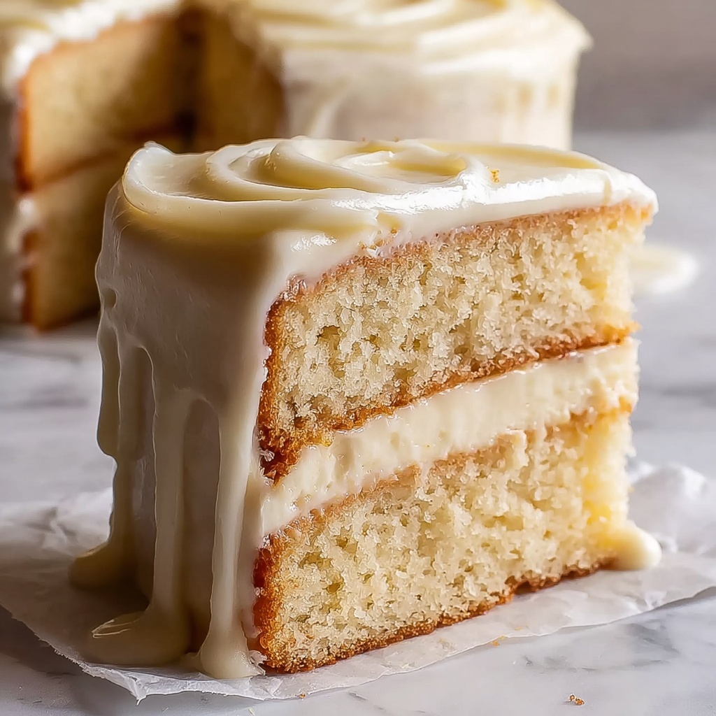 Vanilla Buttermilk Pound Cake with Cream Cheese Glaze Recipe - Recipe Image