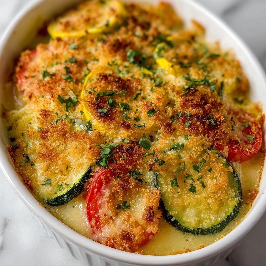 Parmesan Tomato Zucchini Bake Recipe - Recipe Image