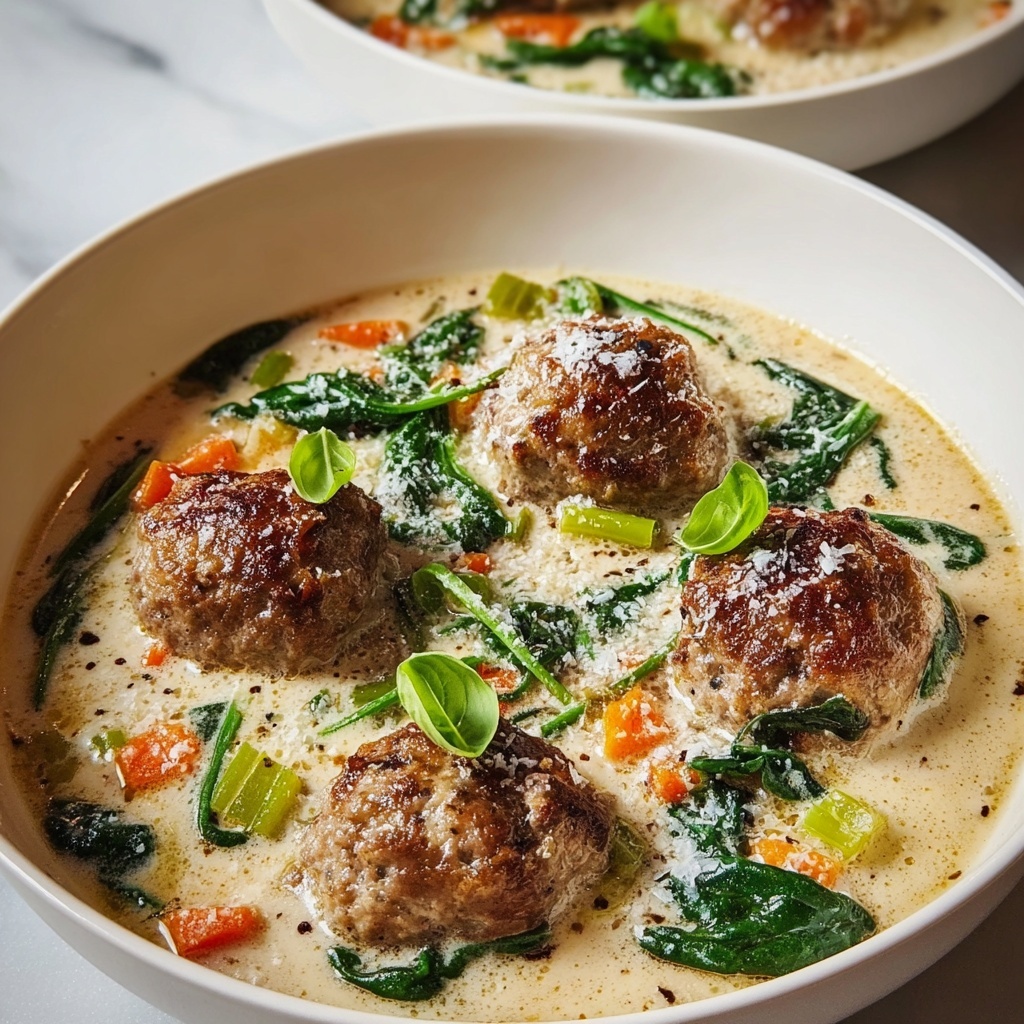 Creamy Italian Meatball Soup Recipe - Recipe Image