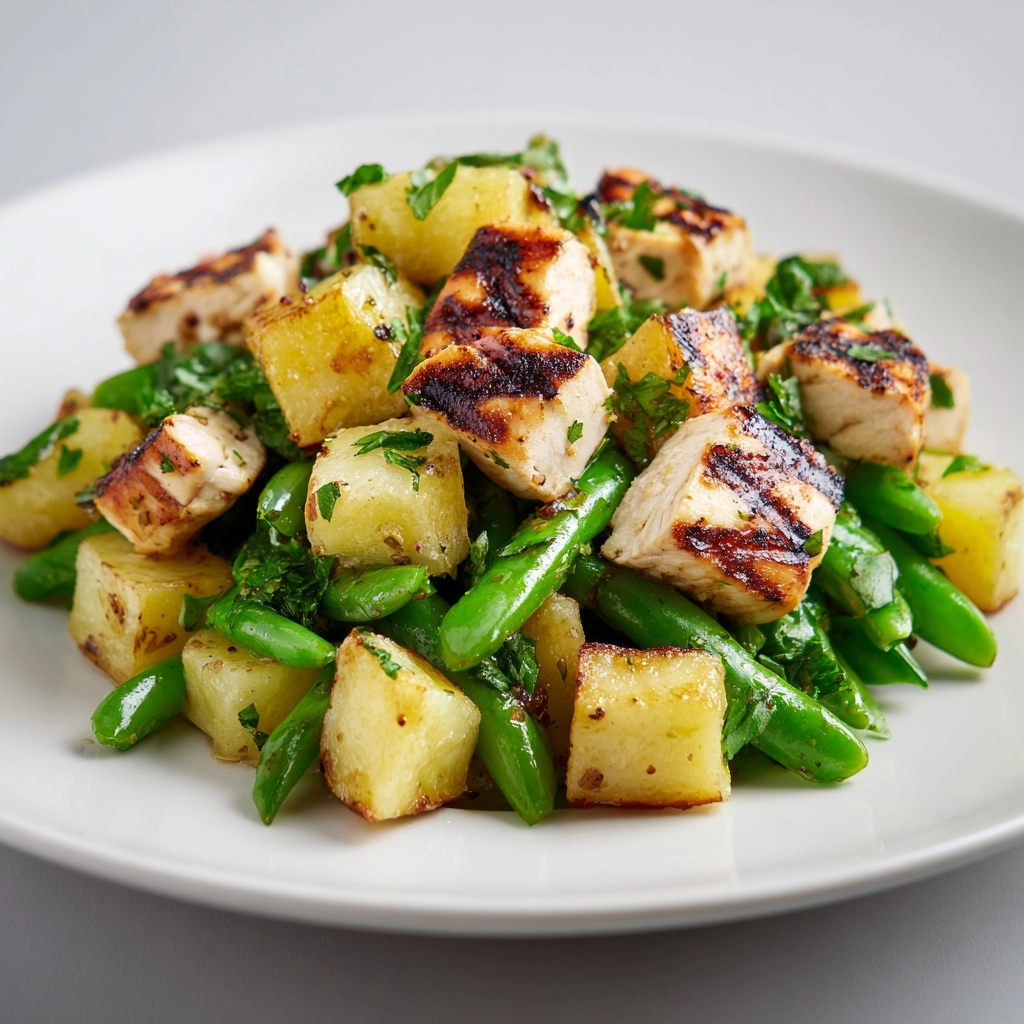 Asian Marinated Chicken with Snap Pea Panzanella Recipe - Recipe Image