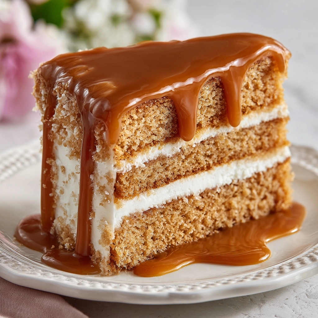 Creamy Caramel Layer Cake Recipe - Recipe Image