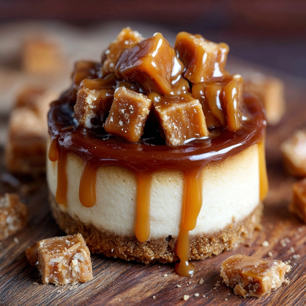 Peanut Butter Caramel Mini Cheesecakes Recipe - Recipe Image