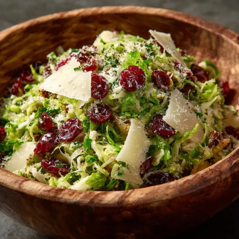 Brussels Sprout Salad with Cranberries and Parmesan Recipe