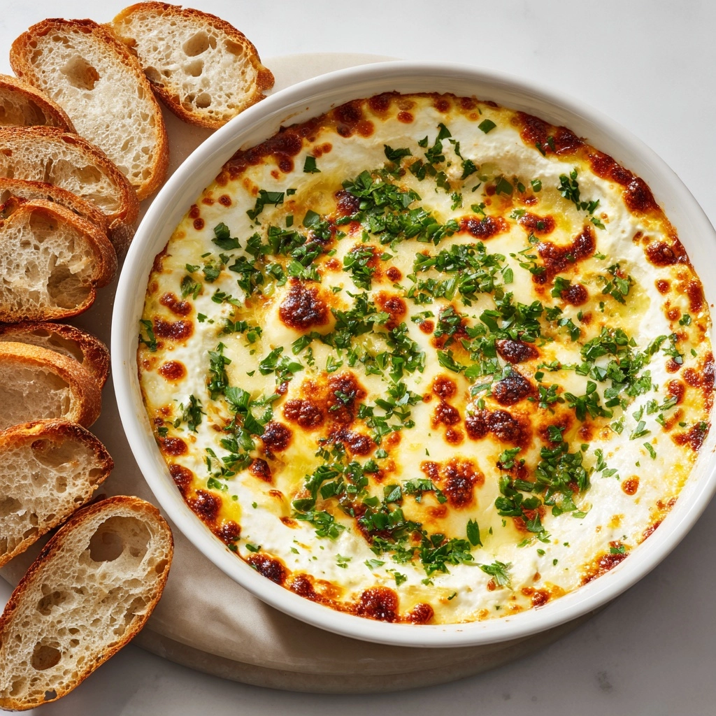 Baked Garlic Bread Dip Recipe - Recipe Image