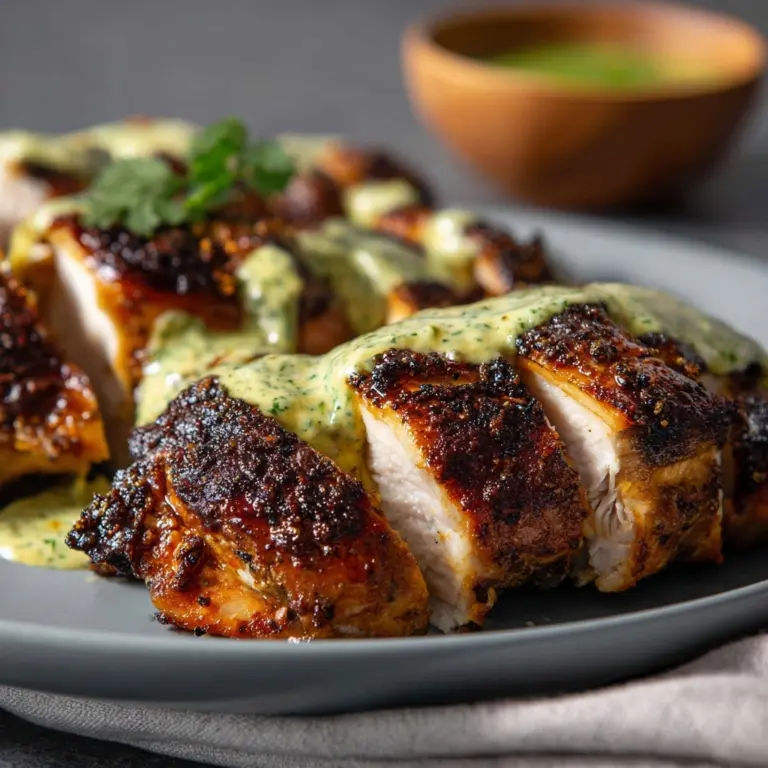 Peruvian Chicken with Green Cilantro Sauce Recipe