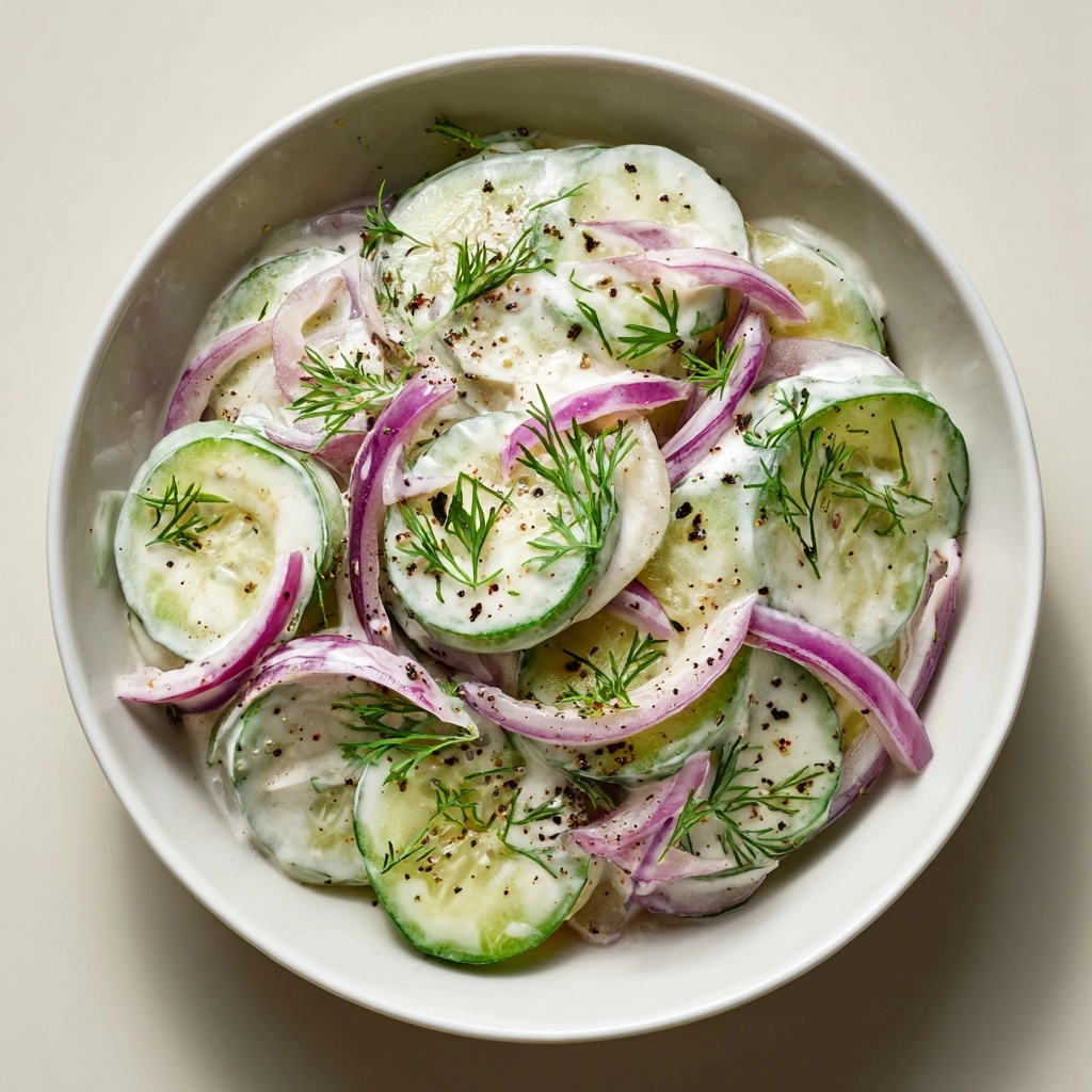 Creamy Cucumber Salad: Refresh Your Summer Meals Today! Recipe - Recipe Image