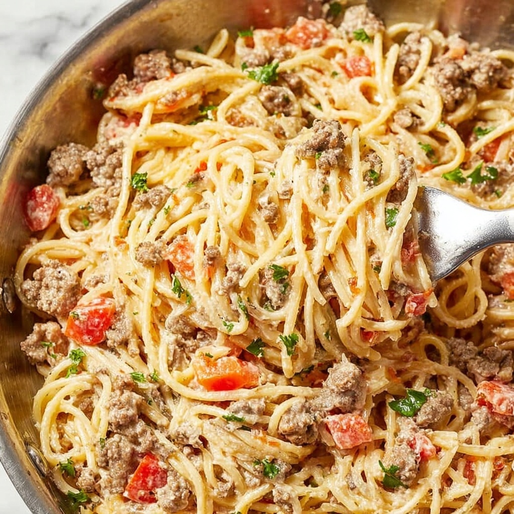Creamy Sausage Rotel Pasta Recipe - Recipe Image