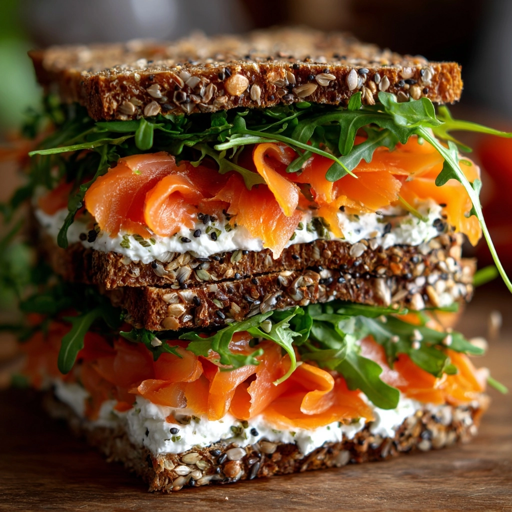 Smoked Salmon and Avocado Sandwich with Dill Cream Cheese Recipe - Recipe Image