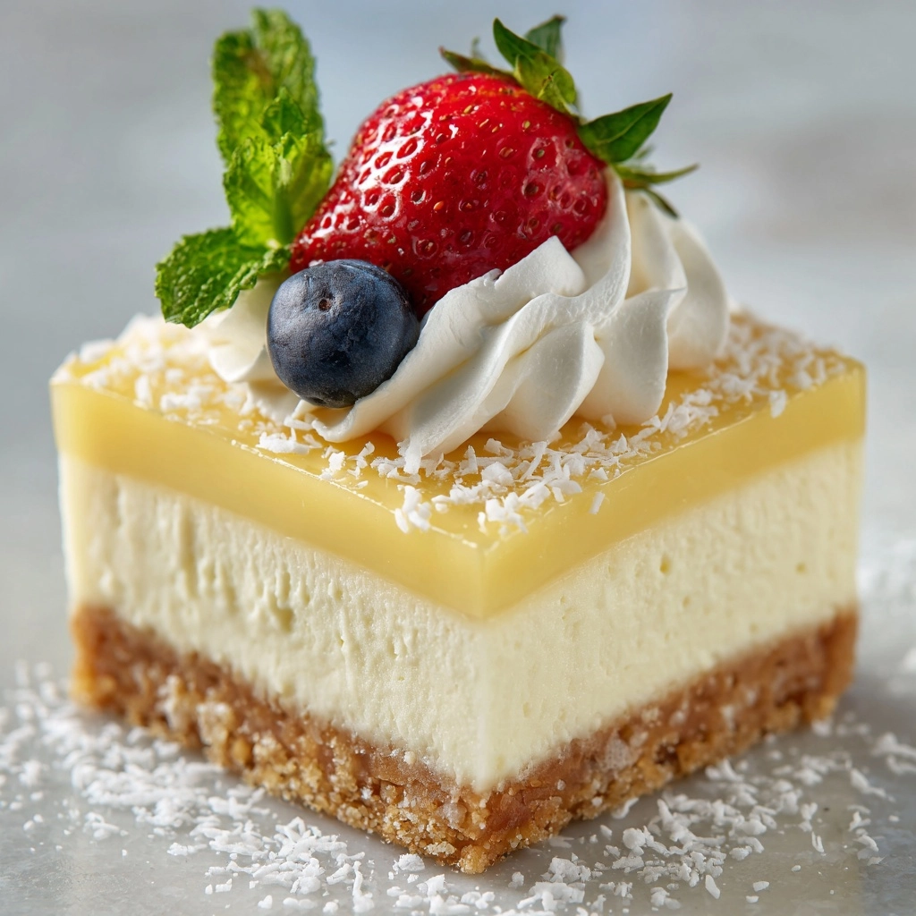 Vanilla Custard Cream Squares Recipe - Recipe Image