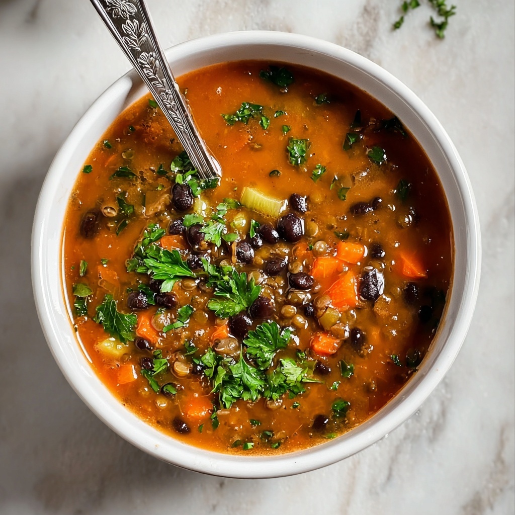 Black Bean and Lentil Soup Recipe - Recipe Image