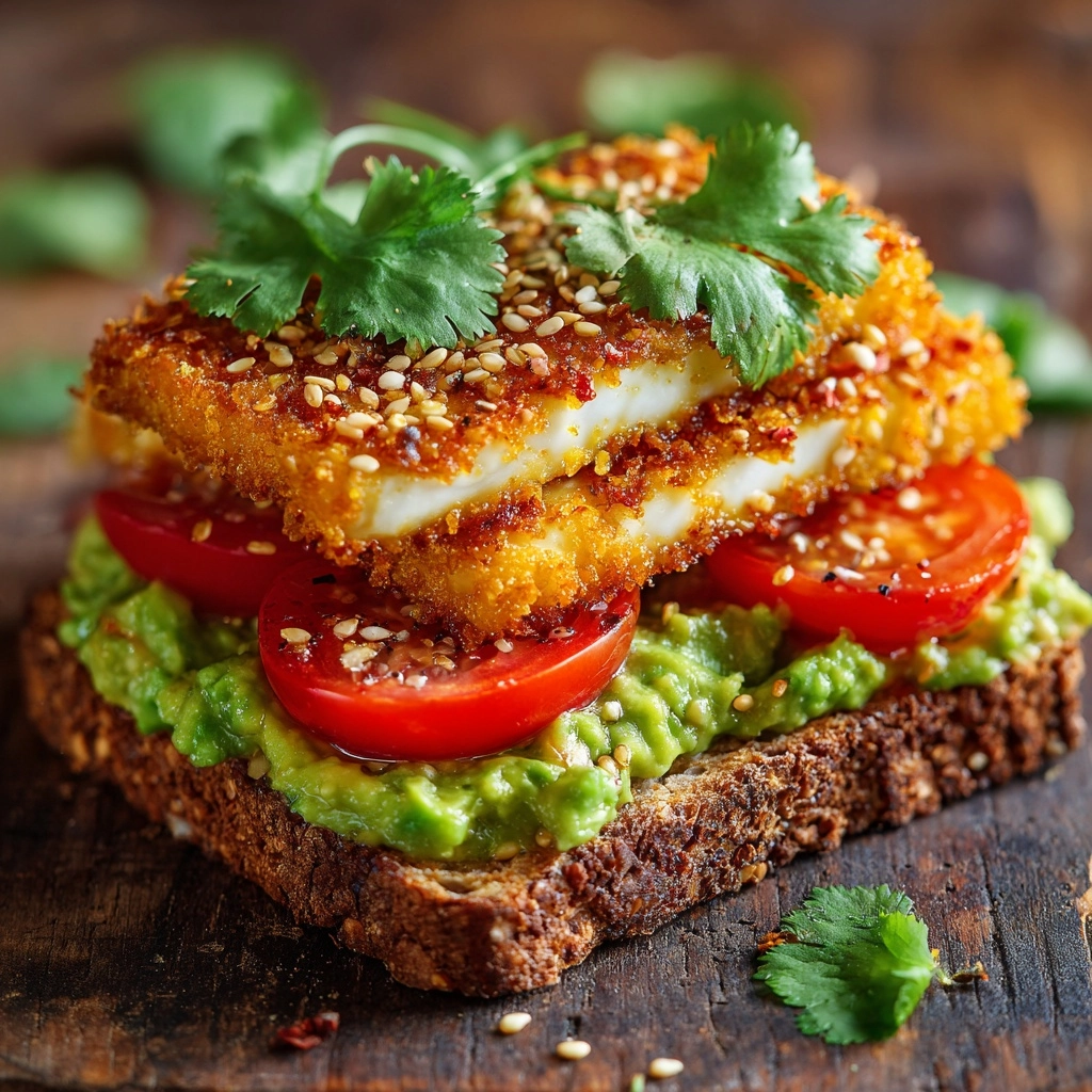 Halloumi, Honey, and Avocado Bagel Recipe - Recipe Image