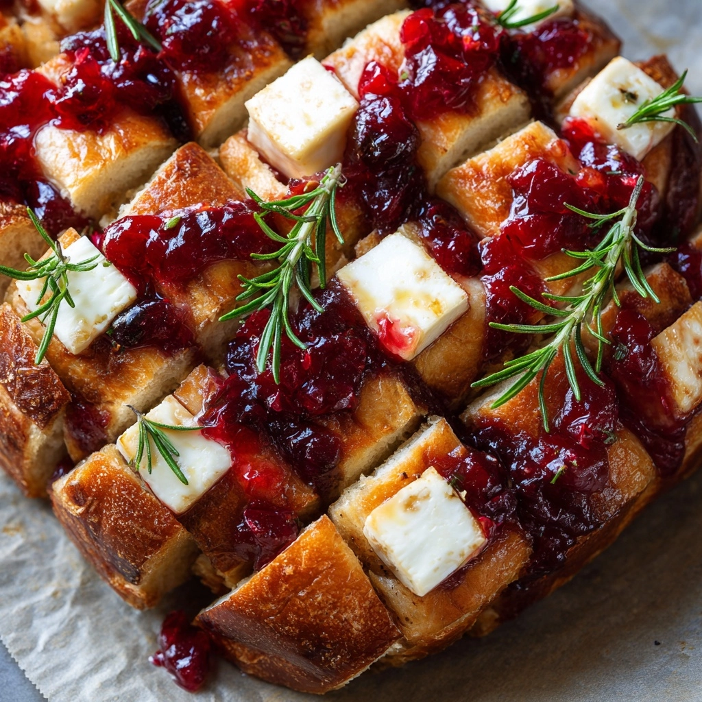 Cranberry Brie Sourdough Pull-Apart Bread Recipe - Recipe Image