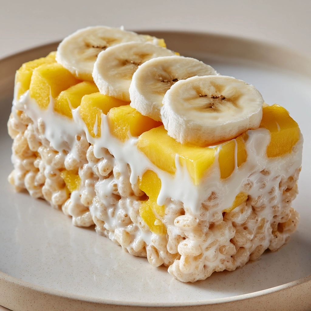 Banana Pudding Rice Krispie Treats Recipe - Recipe Image