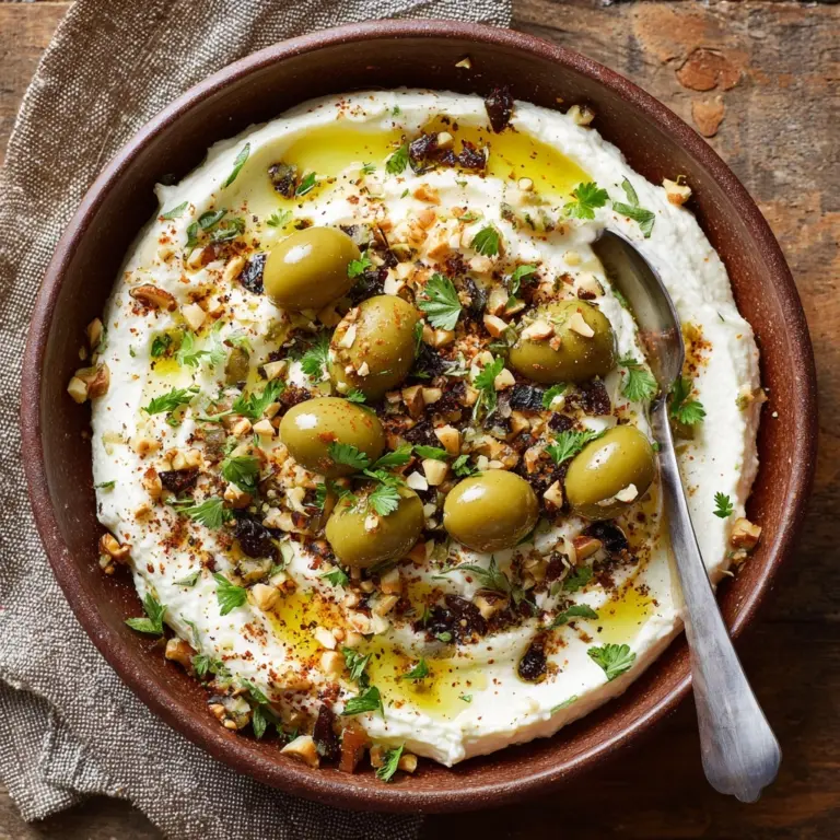 Ricotta with Crushed Olives, Almonds & Lemon Recipe