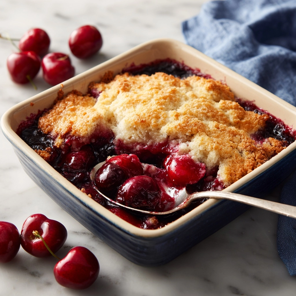 Sweet Cherry Cobbler Recipe - Recipe Image