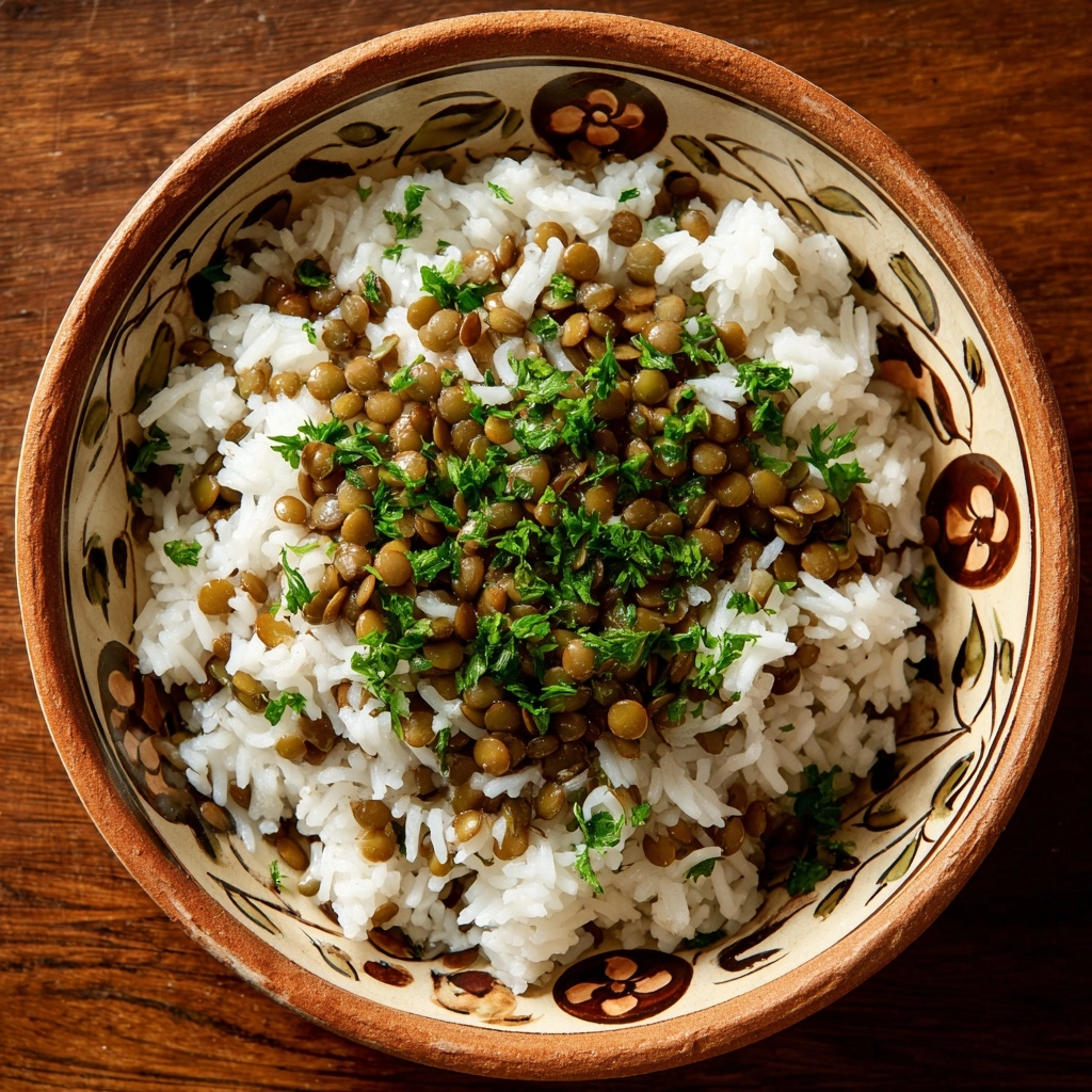 Simple Lebanese Lentils & Rice (Mujaddara) Recipe - Recipe Image