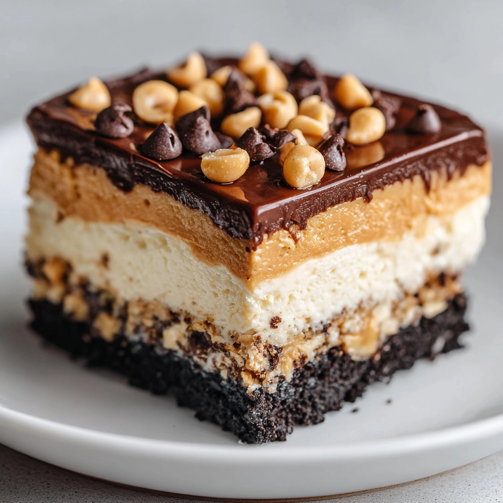 Chocolate Peanut Butter Lasagna Recipe - Recipe Image