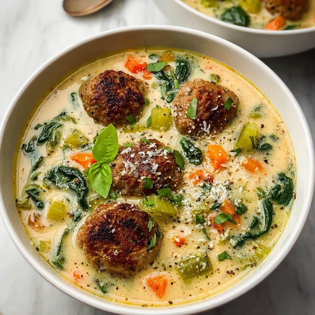 Creamy Italian Meatball Soup Recipe - Recipe Image