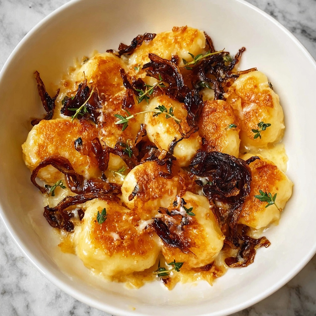 Gnocchi with Caramelized Onions and Gruyère Recipe - Recipe Image