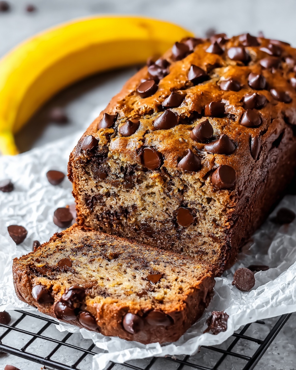 Super Moist Chocolate Chip Banana Bread Recipe - Recipe Image