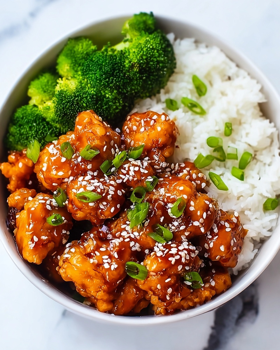 Spicy Korean Chicken with Steamed Rice and Broccoli Recipe - Recipe Image