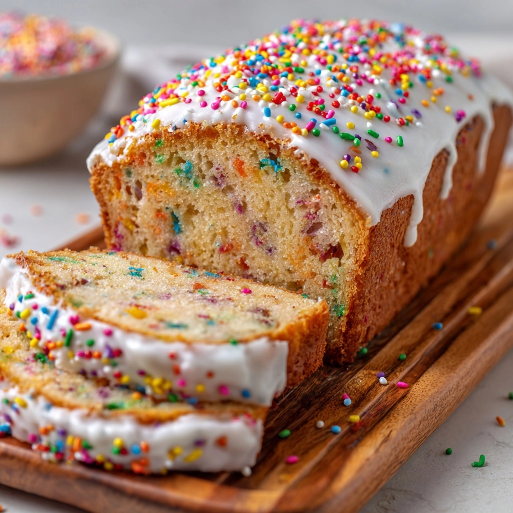 Easy Christmas Funfetti Bread Recipe - Recipe Image
