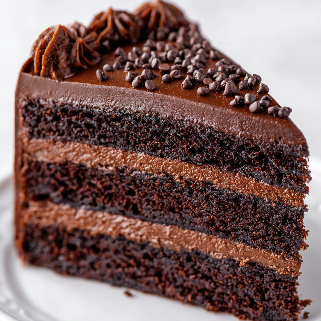 Double Chocolate Cake with Rich Cocoa Frosting Recipe - Recipe Image