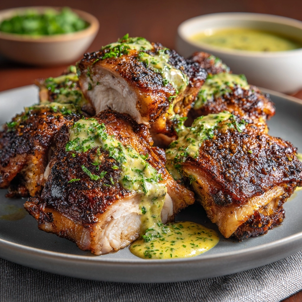 Peruvian Chicken with Green Cilantro Sauce Recipe - Recipe Image