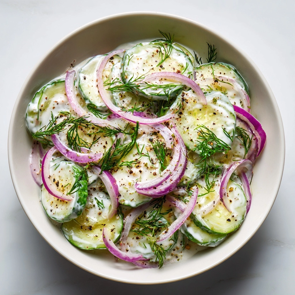 Creamy Cucumber Salad: Refresh Your Summer Meals Today! Recipe - Recipe Image