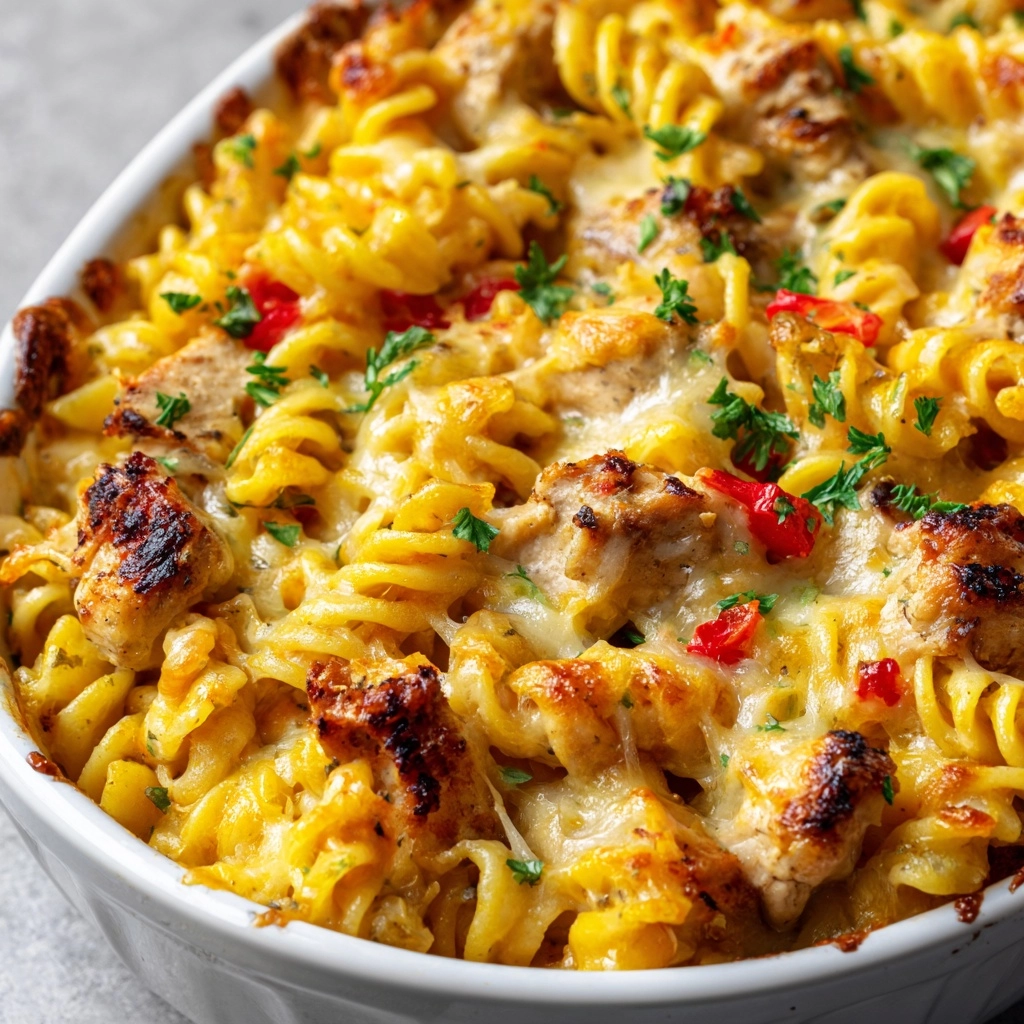 Cajun Cream Cheese Chicken Pasta Bake Recipe - Recipe Image