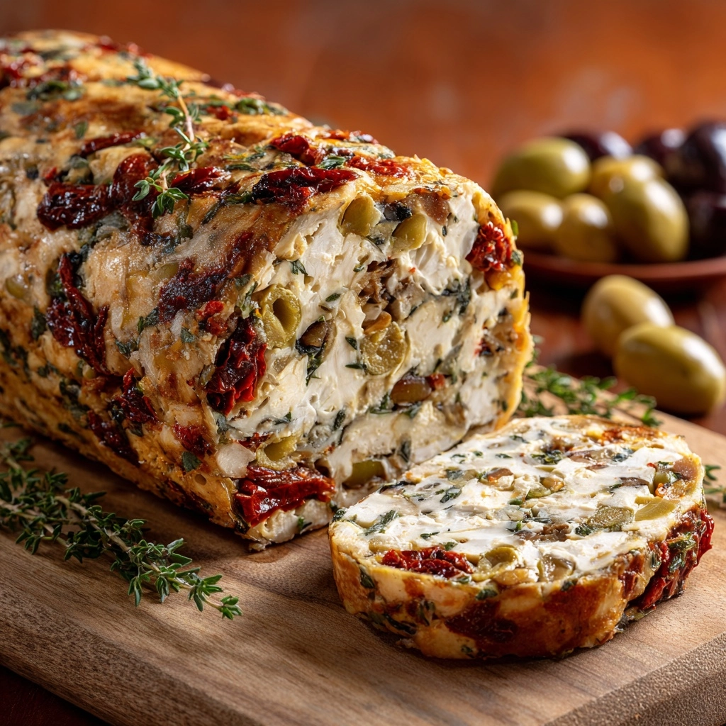 Mediterranean Olive Tapenade Cheese Log Recipe - Recipe Image