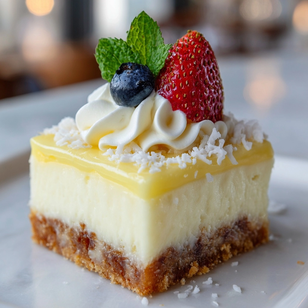 Vanilla Custard Cream Squares Recipe - Recipe Image