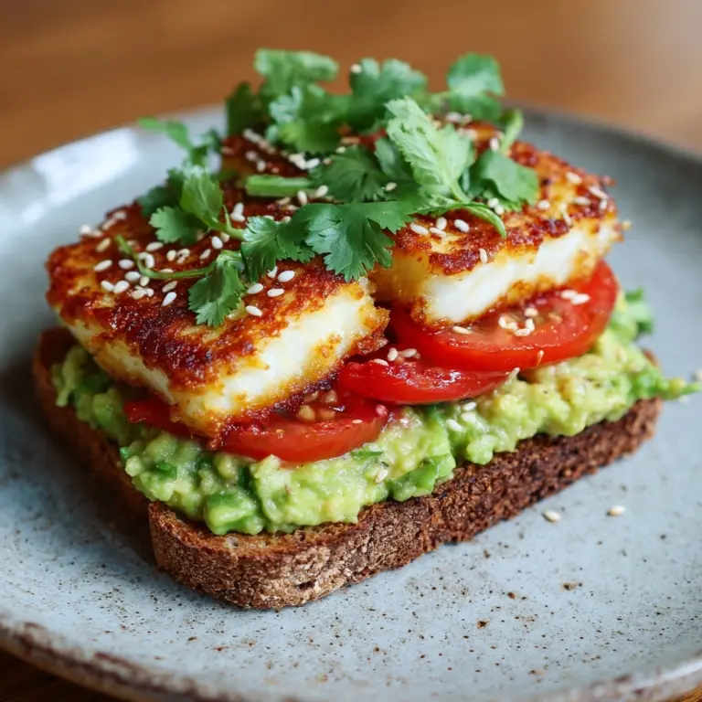 Halloumi, Honey, and Avocado Bagel Recipe