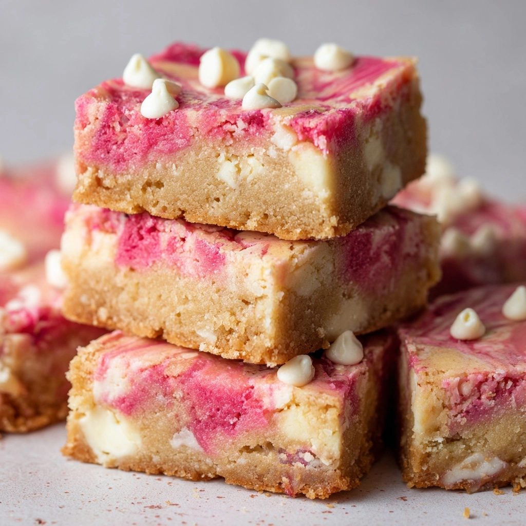 Gooey Strawberry Cake Mix Brownies Recipe - Recipe Image
