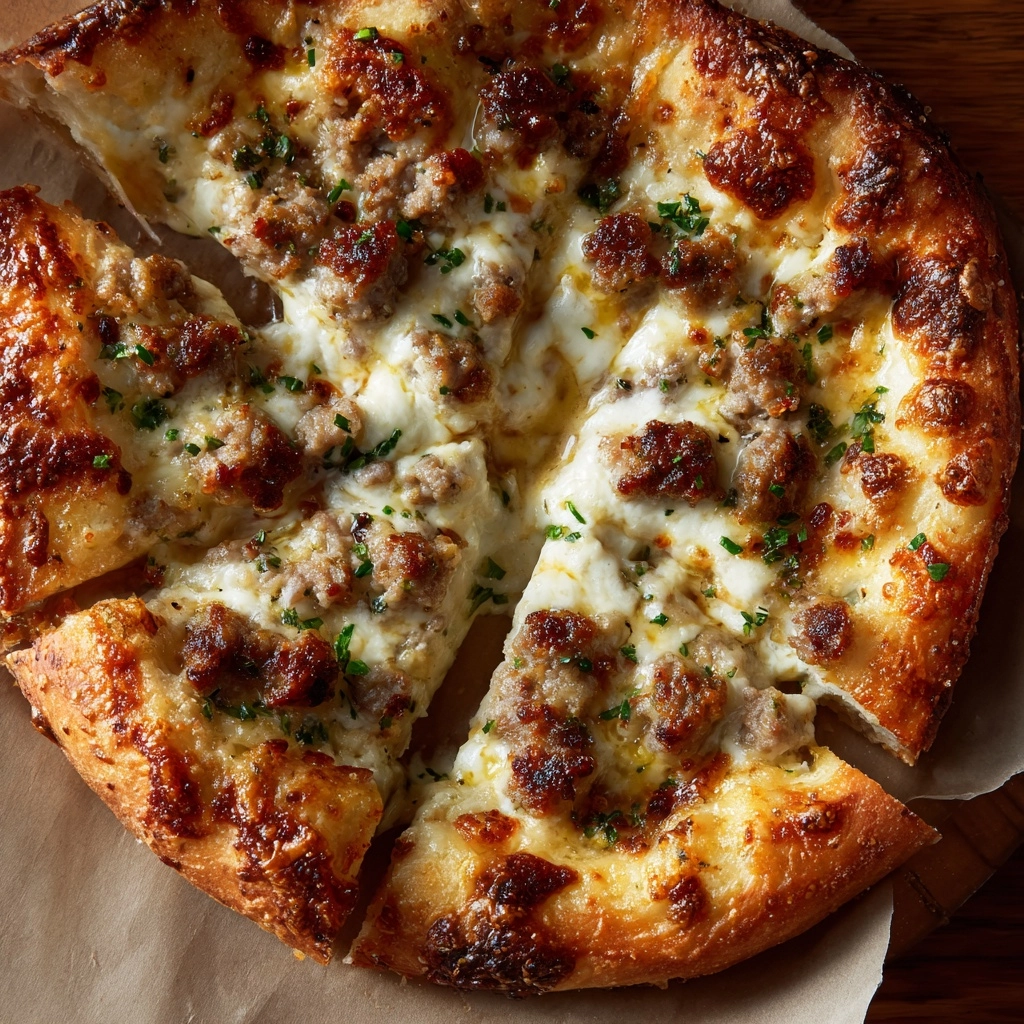 Biscuits and Sausage Gravy Breakfast Pizza Recipe - Recipe Image