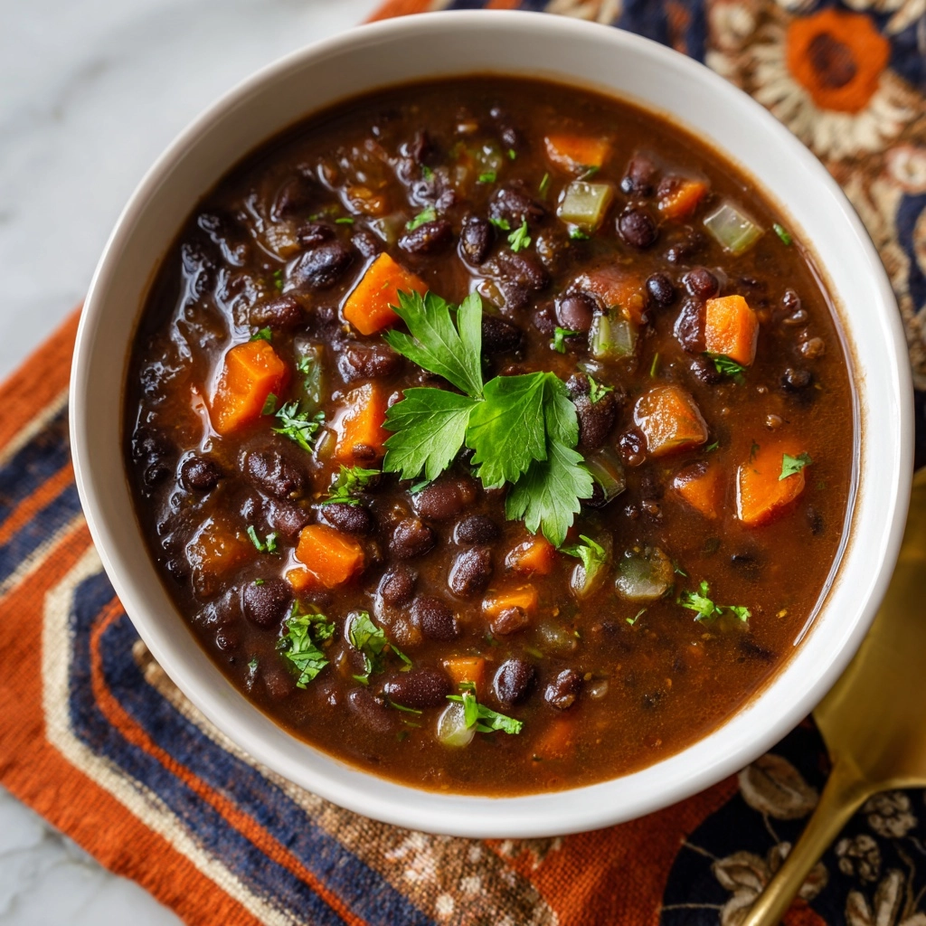 Easy Black Bean Salsa Soup Recipe - Recipe Image